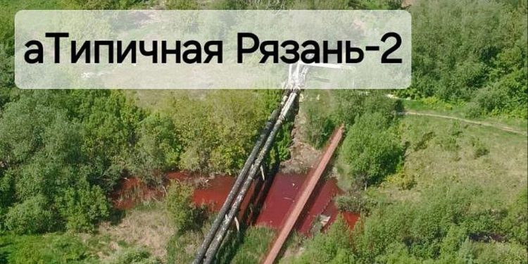 Рязанцы засняли покрасневшую воду в ручье Быстрец
