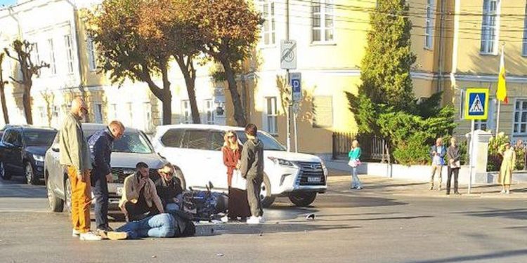 В центре Рязани 25 сентября сбили мотоциклиста