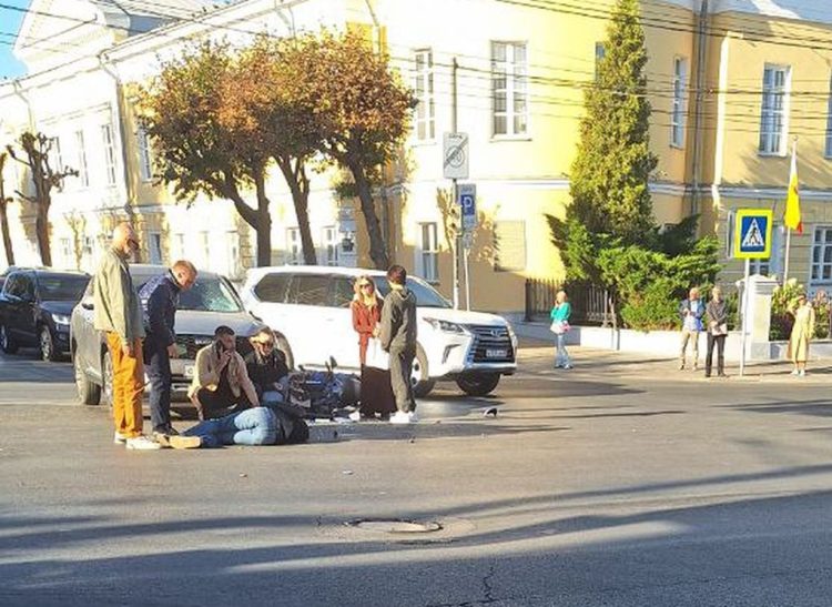В центре Рязани 25 сентября сбили мотоциклиста
