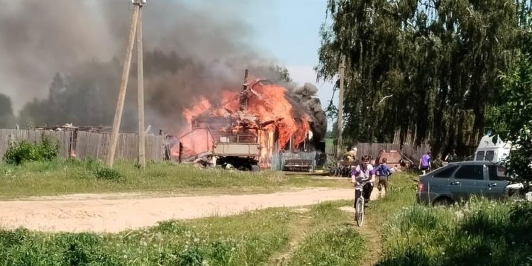 В Кадомском районе сгорел частный жилой дом