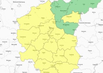 Рязанскую область накрыл желтый уровень погодной опасности